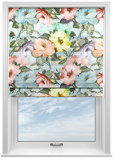 Amelia Faux Silk, Coral Kiss - Roman Blind